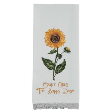 Count Only The Sunny Days Embroidered Dishtowel - Set of 2 Park Designs - The Fox Decor